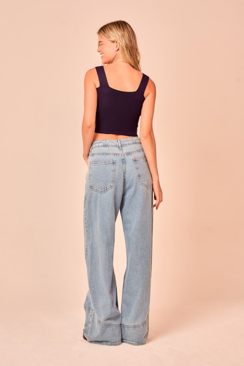 Top Tricot Basic Marinho - foto 2