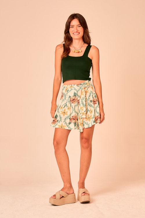 Top Tricot Basic Verde Selva - foto 2