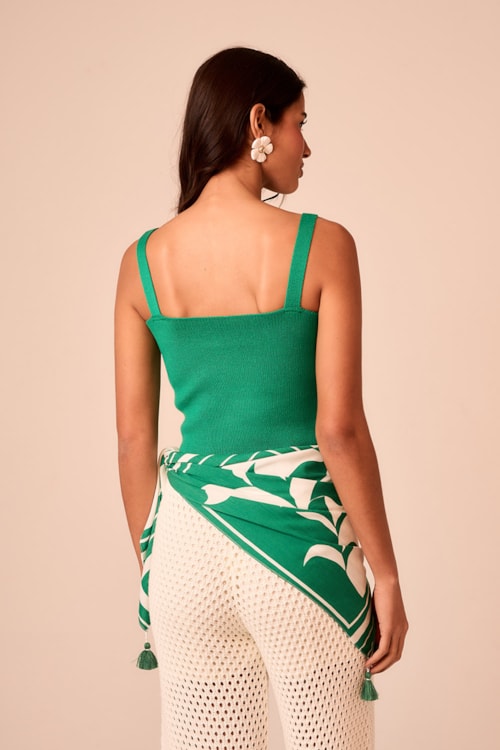 Top Tricot Ondas Verde Esmeralda - foto 3