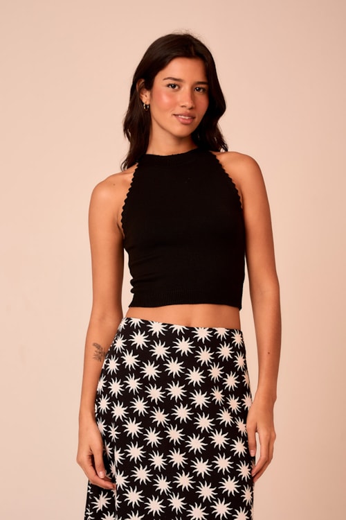 Top Tricot Raiar Preto - foto 1