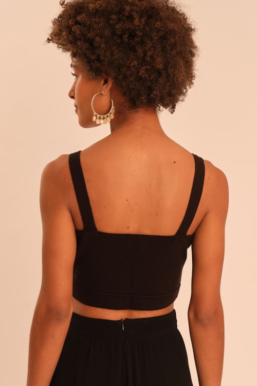 Top Tricot Reto Preto - foto 4