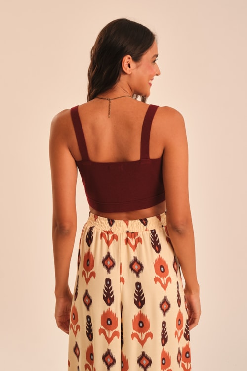 Top Tricot Reto Vinho Tamara - foto 5