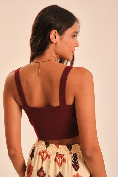 Top Tricot Reto Vinho Tamara - foto 6