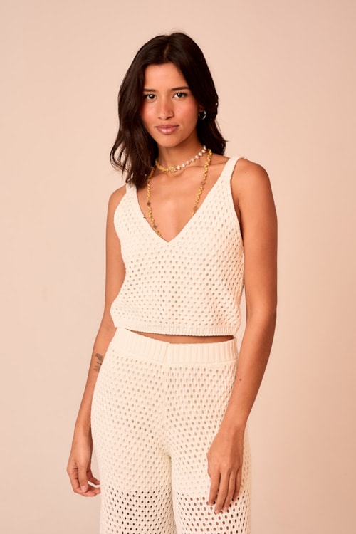 Top Tricot Tropical Off - foto 1