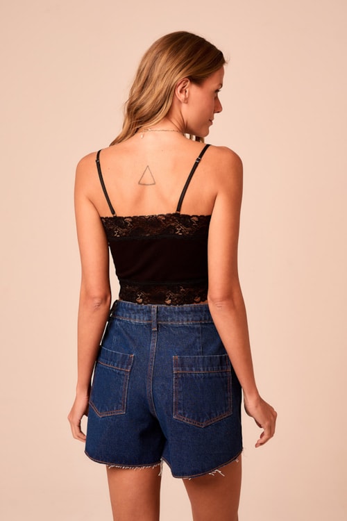 Top Underwear Basic Preto - foto 3