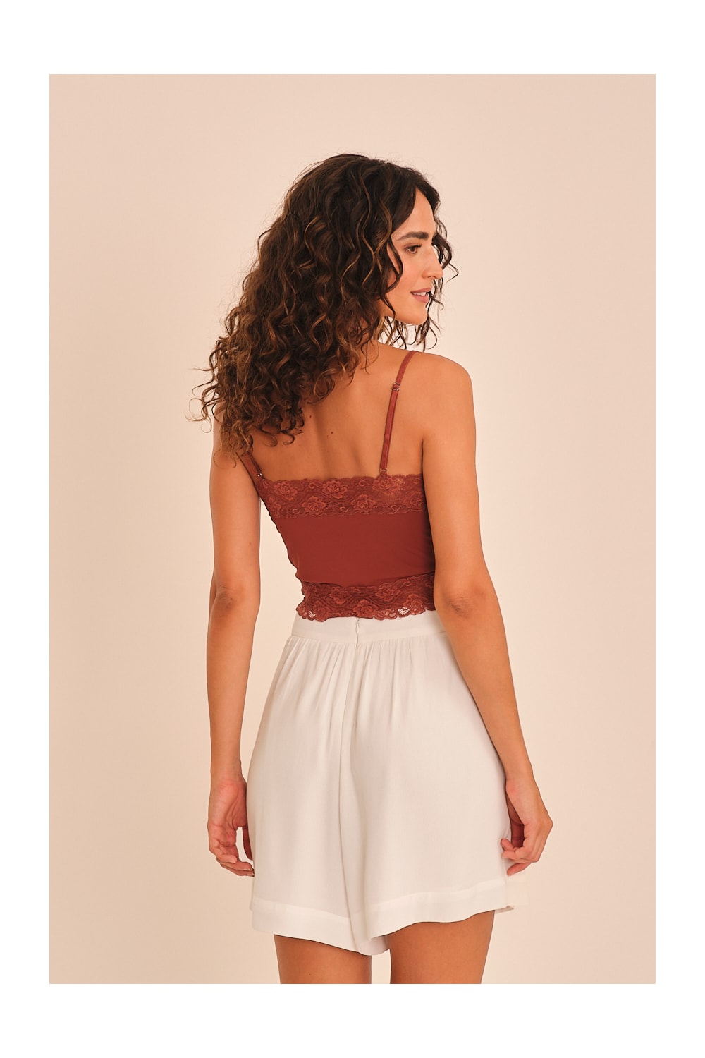 Top Underwear Malha E Renda Vinho Tamara