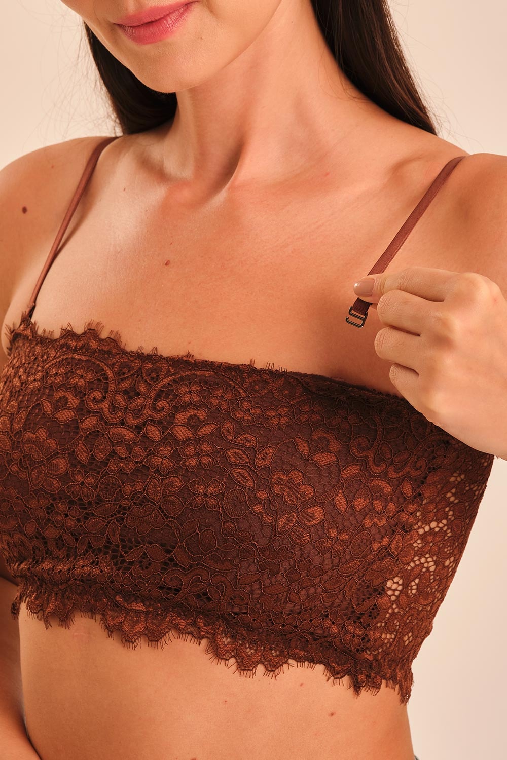Top Underwear Reto Marrom Argila
