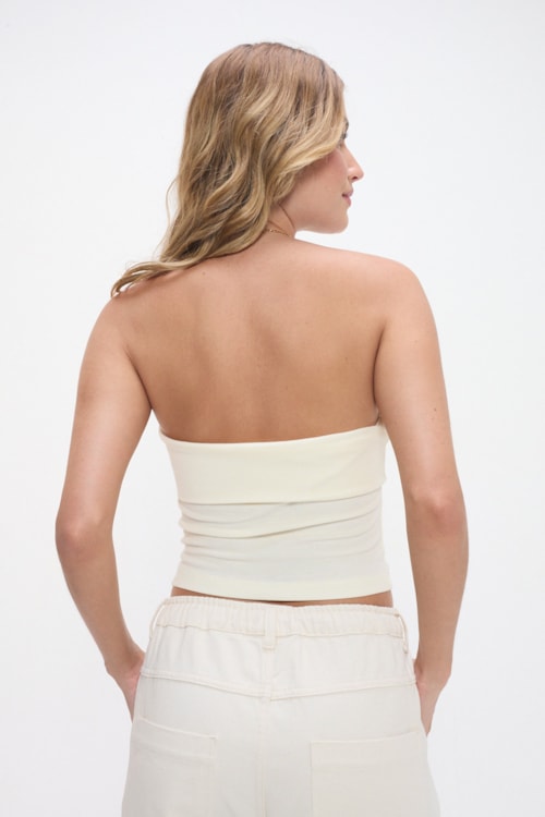 Tube Top Canelado Off - foto 4