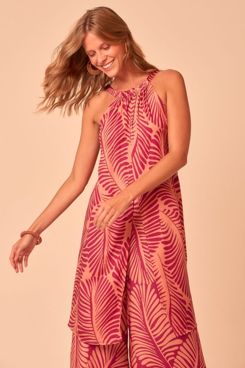 Tunica Folhagem Estampado - foto 2