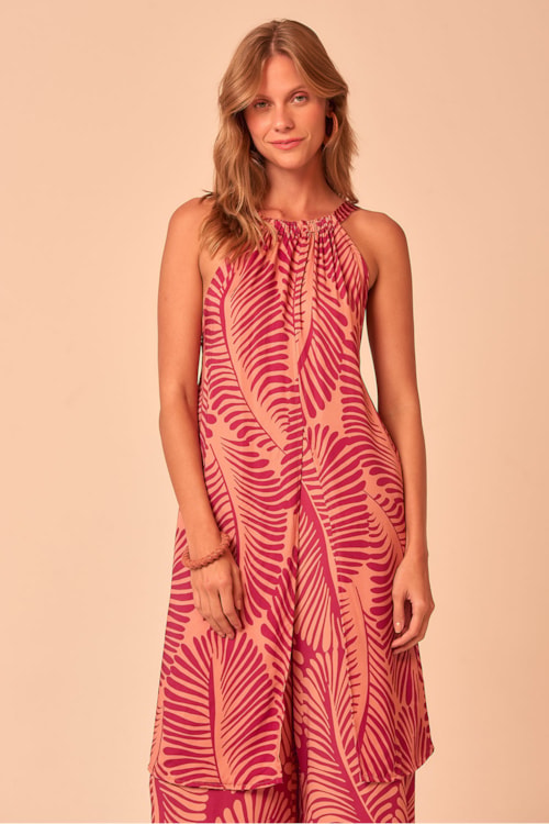 Tunica Folhagem Estampado - foto 1