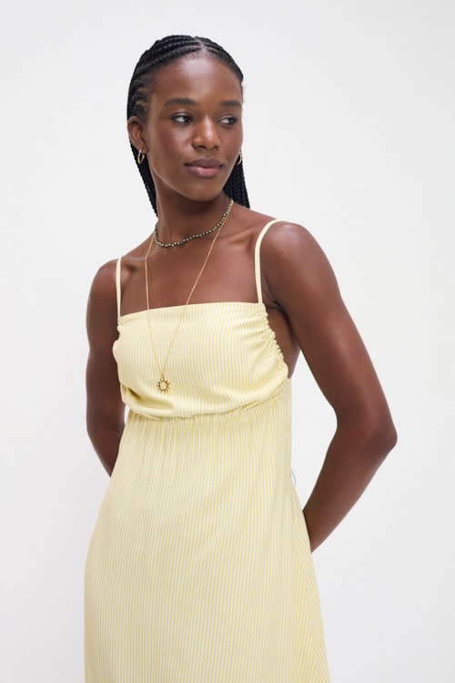 Vestido Balone Listra Solar Amarelo Limoncello - foto 4
