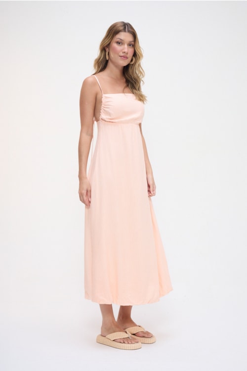 Vestido Balone Listra Solar Laranja Verano - foto 2
