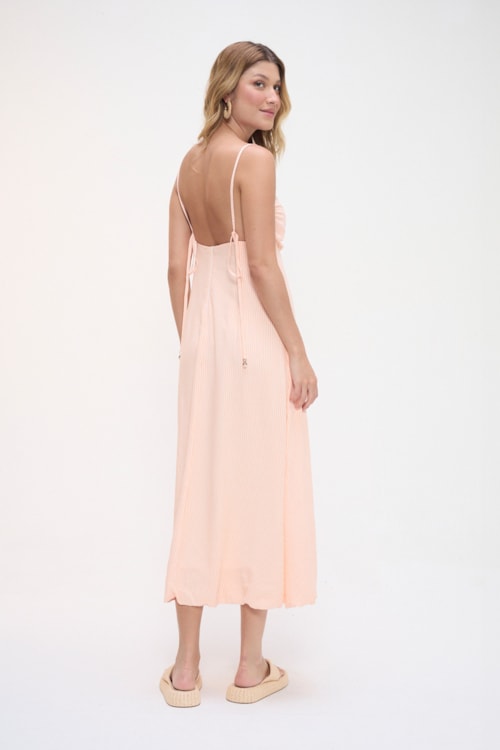 Vestido Balone Listra Solar Laranja Verano - foto 4