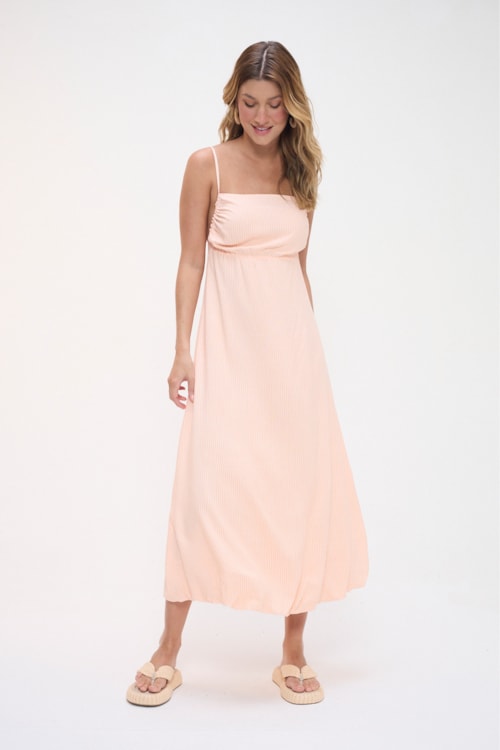 Vestido Balone Listra Solar Laranja Verano - foto 1