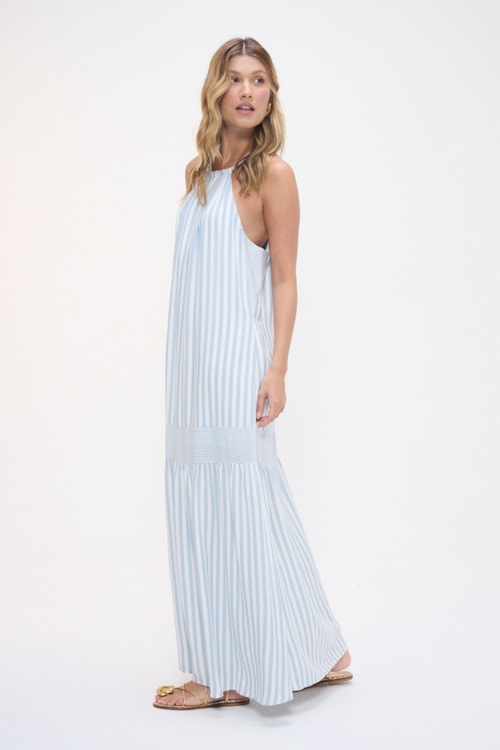 Vestido Cropped Alma Leve Azul Celeste - foto 3