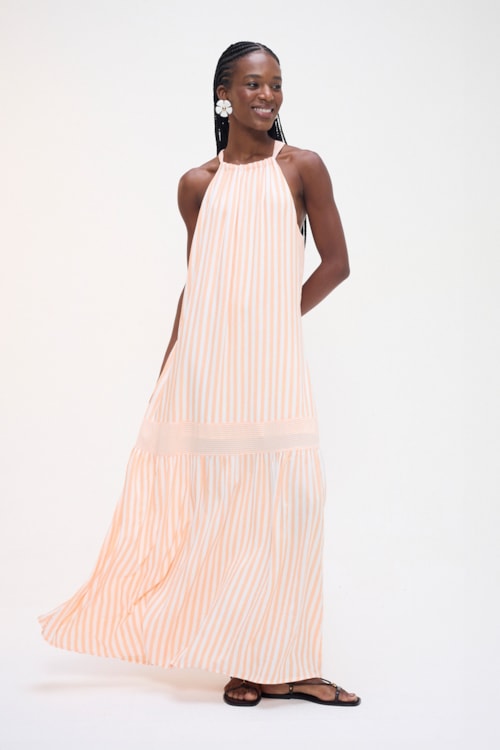 Vestido Cropped Alma Leve Laranja Verano - foto 1