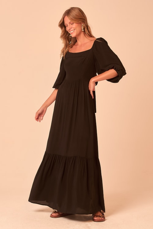 Vestido Cropped Anoitecer Preto - foto 2