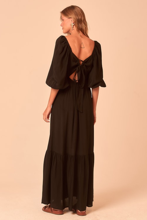 Vestido Cropped Anoitecer Preto - foto 3
