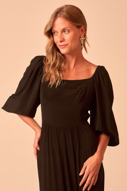 Vestido Cropped Anoitecer Preto - foto 5