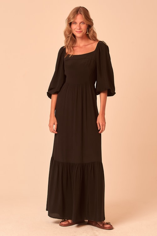 Vestido Cropped Anoitecer Preto - foto 1