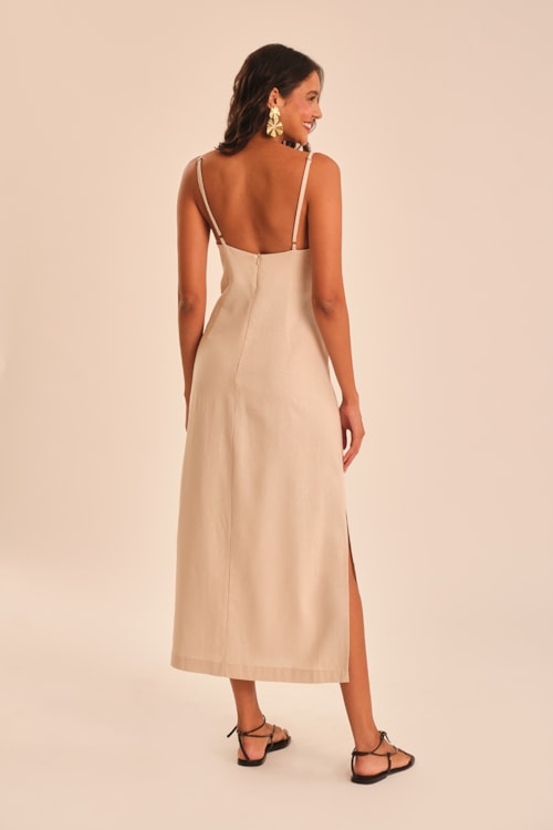 Vestido Cropped Arak Bege - foto 2