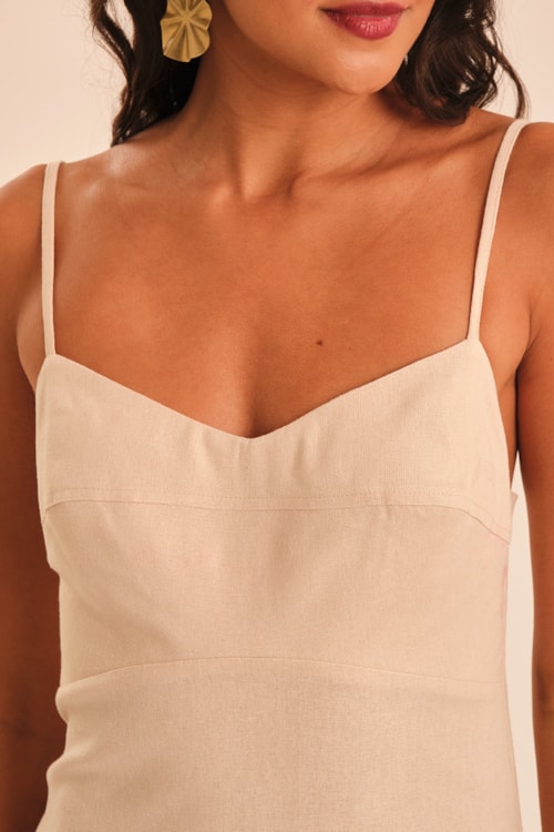 Vestido Cropped Arak Bege - foto 4