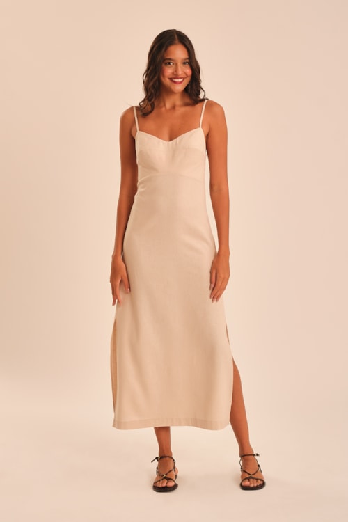 Vestido Cropped Arak Bege - foto 1