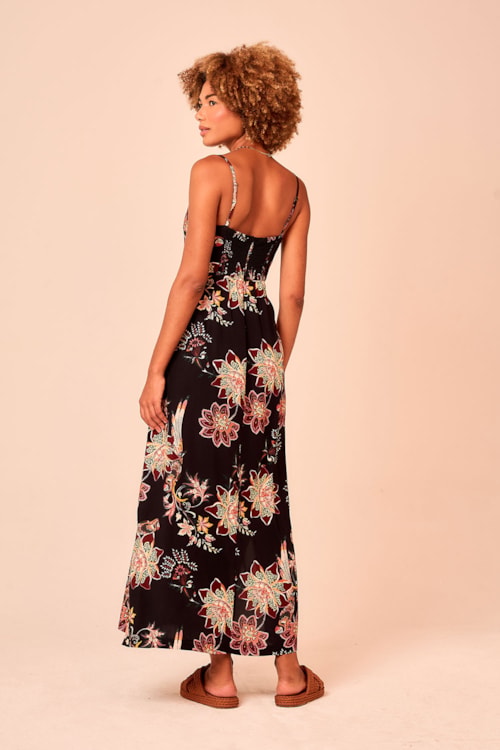 Vestido Cropped Arara Bordada Estampado - foto 3
