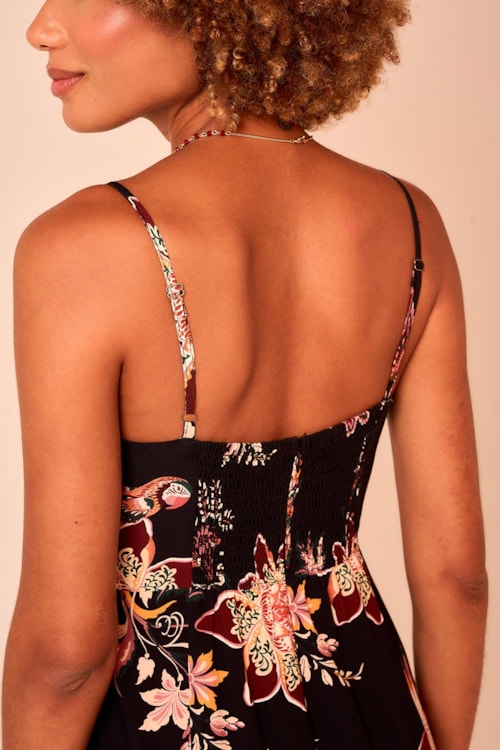 Vestido Cropped Arara Bordada Estampado - foto 5