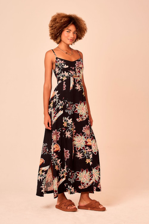 Vestido Cropped Arara Bordada Estampado - foto 2