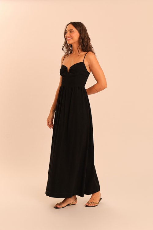 Vestido Cropped Atlas Preto - foto 3