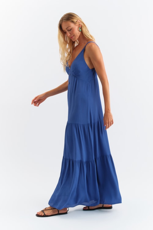 Vestido Cropped Aurora Azul Gruta - foto 2