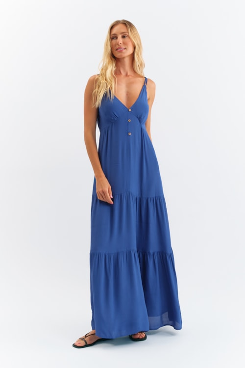 Vestido Cropped Aurora Azul Gruta - foto 1