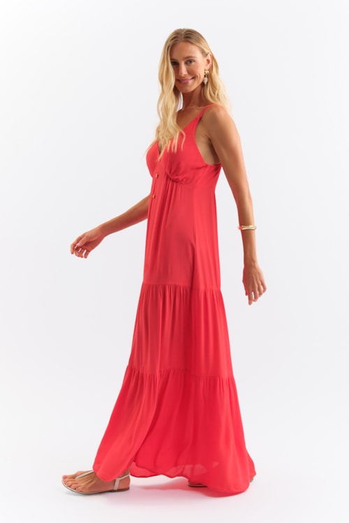 Vestido Cropped Aurora Vermelho Fogo - foto 3