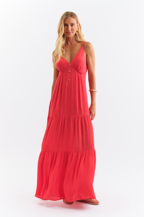 Vestido Cropped Aurora Vermelho Fogo - foto 1