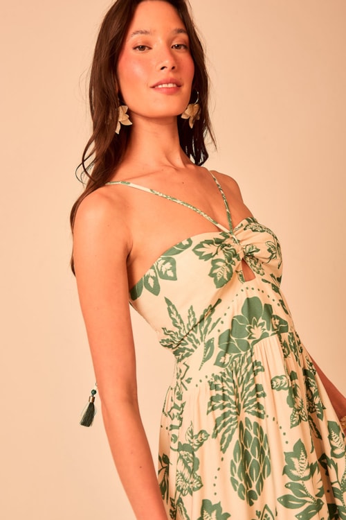 Vestido Cropped Bali Tropical Estampado - foto 3