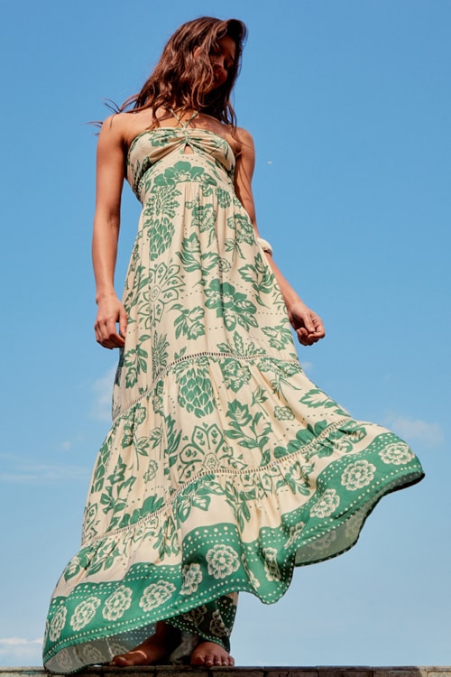 Vestido Cropped Bali Tropical Estampado - foto 1