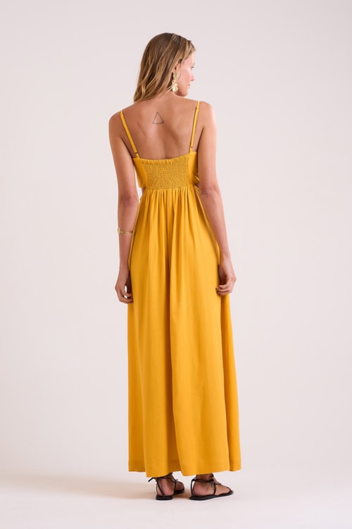 Vestido Cropped Balneario Amarelo Gold - foto 5