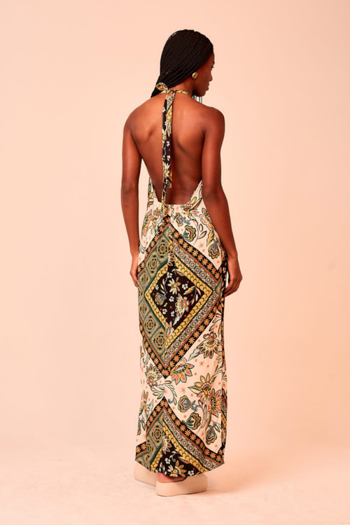 Vestido Cropped Bandana Boho Estampado - foto 2