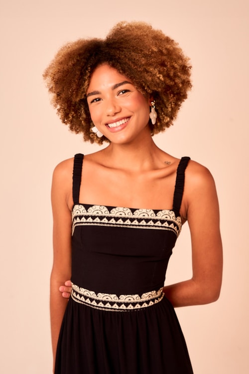Vestido Cropped Barrado Flora Estampado - foto 4