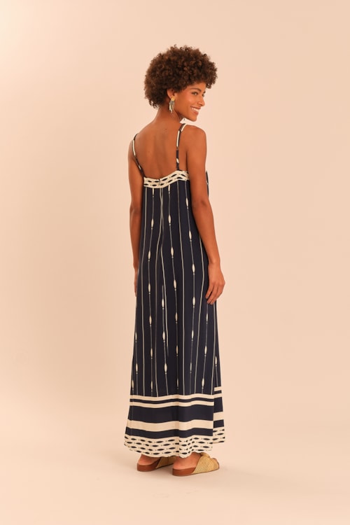 Vestido Cropped Barrado Peixes Estampado - foto 5