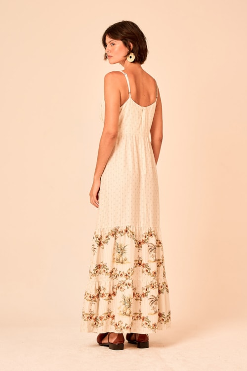 Vestido Cropped Barrado Tropical Estampado - foto 5