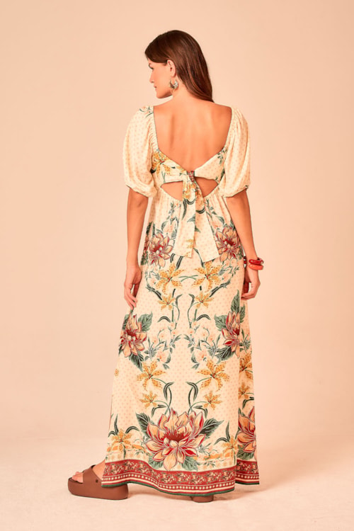 Vestido Cropped Beleza Da Floresta Estampado - foto 4