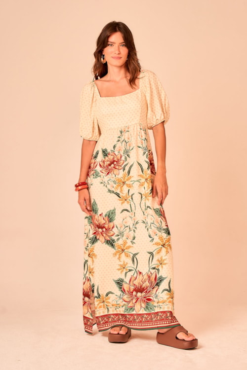 Vestido Cropped Beleza Da Floresta Estampado - foto 1