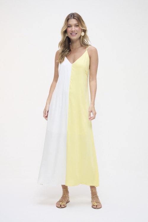 Vestido Cropped Bicolor Limoncello Bicolor - foto 1