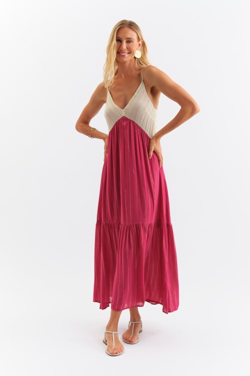 Vestido Cropped Bicolor Orla Bicolor - foto 1