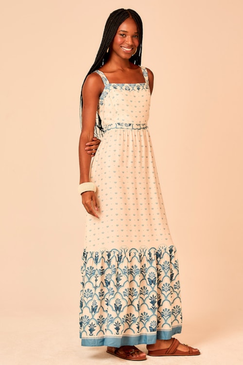 Vestido Cropped Boho Blue Estampado - foto 1