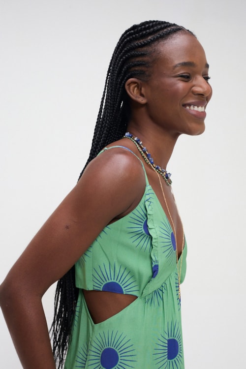 Vestido Cropped Bojo Luz Do Sol Estampado - foto 4