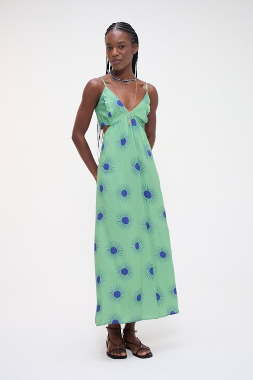 Vestido Cropped Bojo Luz Do Sol Estampado - foto 1