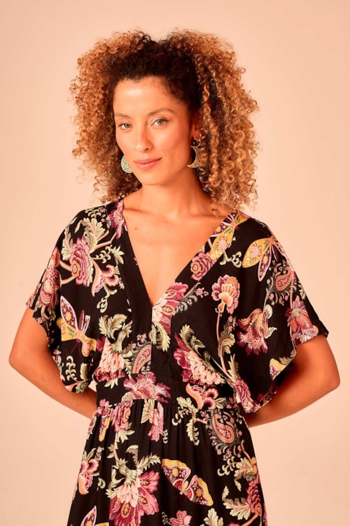 Vestido Cropped Borboletario Estampado - foto 4